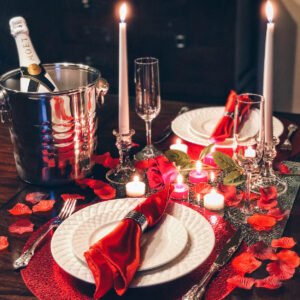 Cena romántica para los novios
